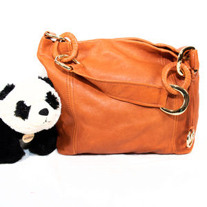 Rust Michael Kors chainlink strap shoulder bag